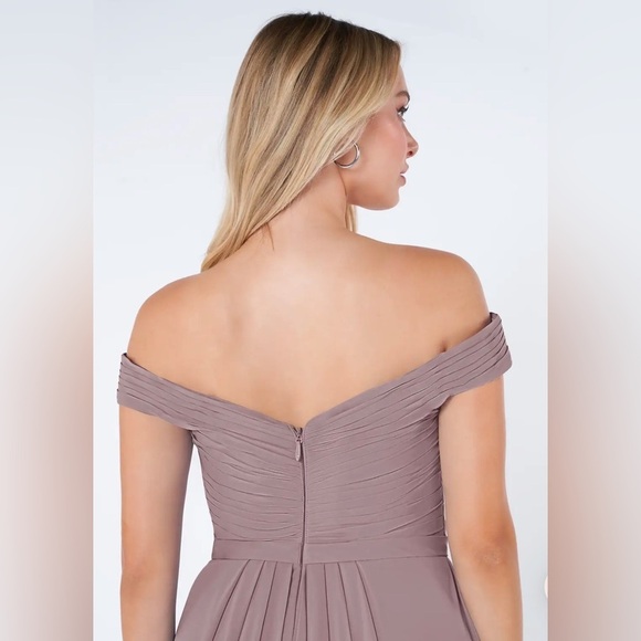 NWT Azazie Audrianna Maxi dress/ Gown/ Dusk/ Double lined/ Approx. size US 14/16 - Picture 4 of 17